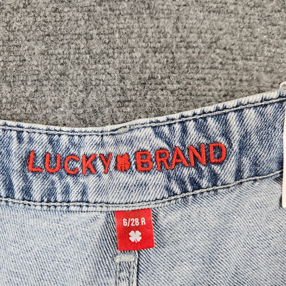 Lucky Brand Palazzo Wide Leg Rigid Denim Jeans Light Wash Blue 6/28 R New - Picture 3 of 16